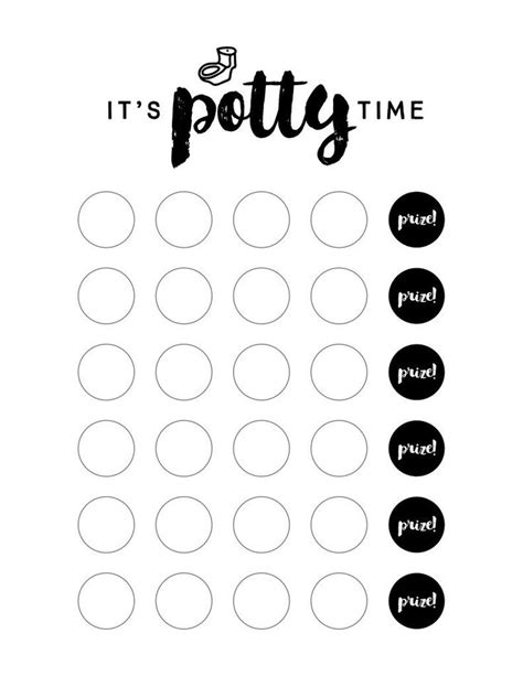 Potty Training Sticker Chart Printable