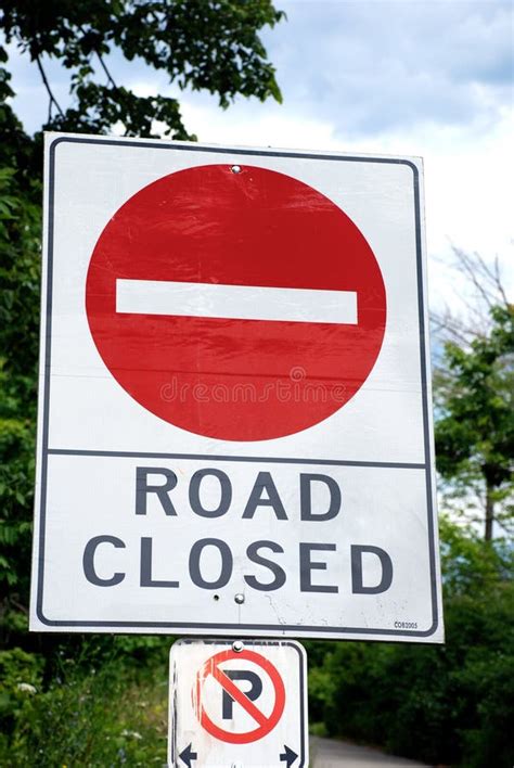 Road Closed Sign Stock Photo Image Of Closed Transportation 19004348