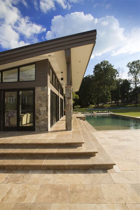 Vienna Virginia Pool House Design Surrounds Landscape