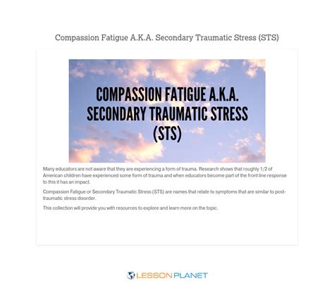 Overcoming Teacher Compassion Fatigue Collection Lesson Planet