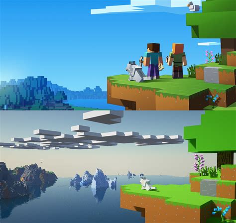 Tried To Recreate This Minecraft Promo Art Wallpaper In Actual