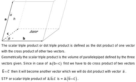 What Is The Geometric Significance Of Scalar And Dot Triple Product