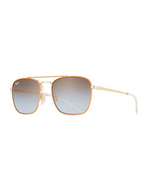 Ray Ban Square Aviator Sunglasses Neiman Marcus