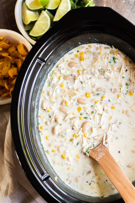Creamy Slow Cooker White Chicken Chili Recipe The Magical Slow Cooker