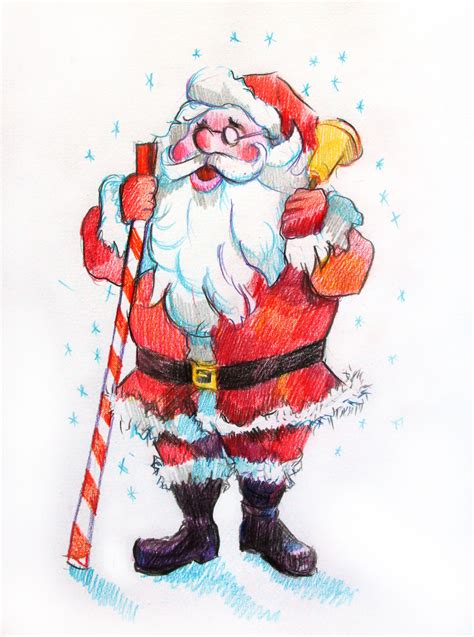 Best Pencil Drawings Of Santa With New Drawing Ideas Coloring