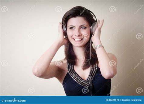 Beautiful Young Woman Listening To Music Stock Photo Image Of Music