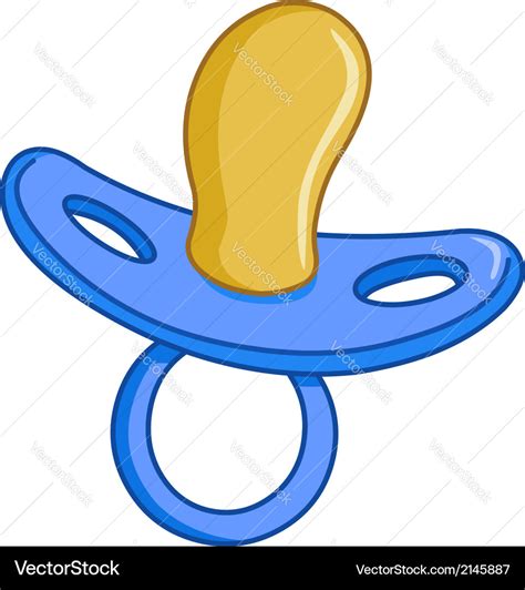 Blue Pacifier Royalty Free Vector Image Vectorstock