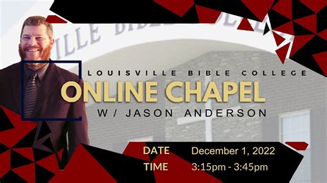 Louisville Bible College 2022 23 Chapel Service 7 Youtube