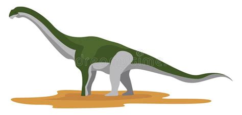 Green Dinosaur Vector Or Color Illustration Stock Vector