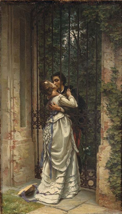 The Kiss By Silvio Allason 1843 1912 Arte Renacentista Pintura