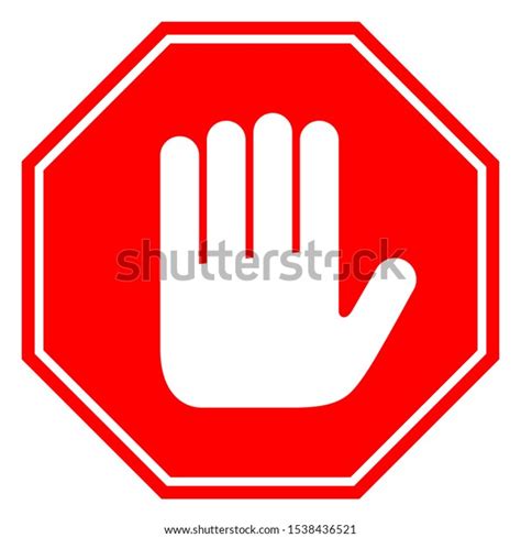 Do Not Enter Stop Red Octagonal Stock Vector Royalty Free 1538436521