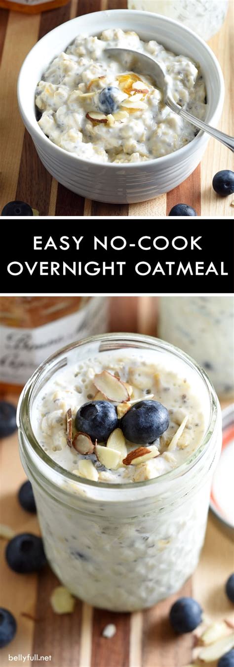 No Cook Blueberry And Apricot Overnight Oatmeal Belly Full