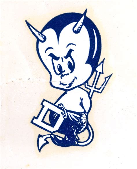 Blue Devil Imp Decal 1950s The Baby Blue Devil Was Used F Flickr