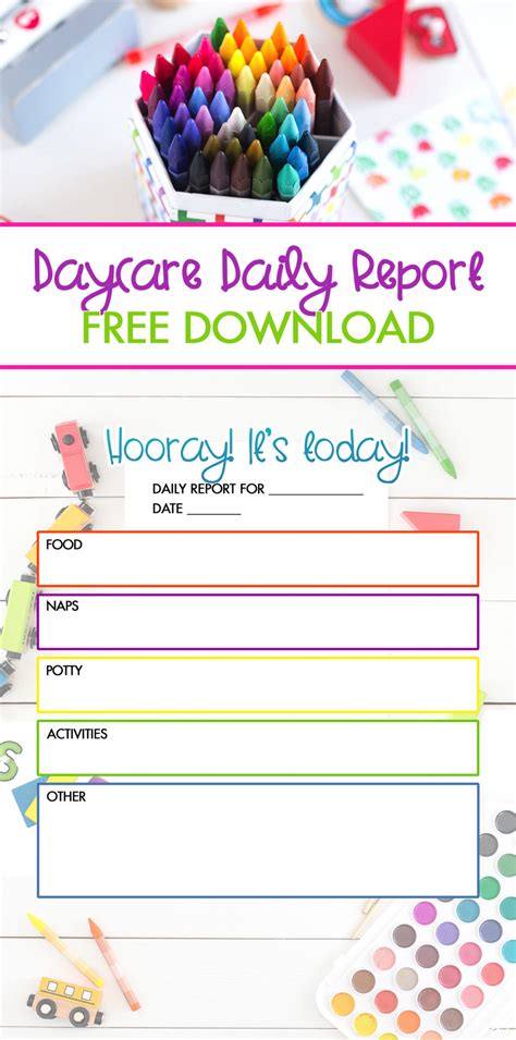 Free Daycare Daily Report Child Care Printable The Diy Lighthouse