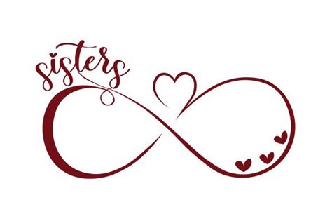 Sisters Infinity Symbol Svg Cut File By Creative Fabrica Crafts