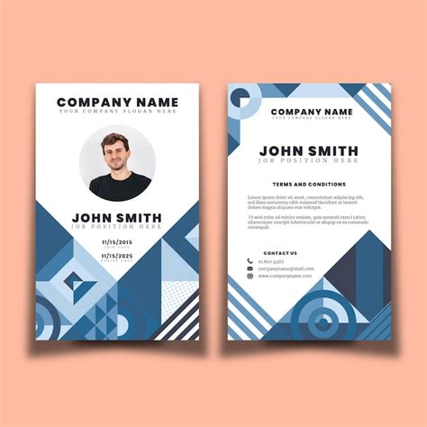 Free Vector Abstract Design Id Cards Template