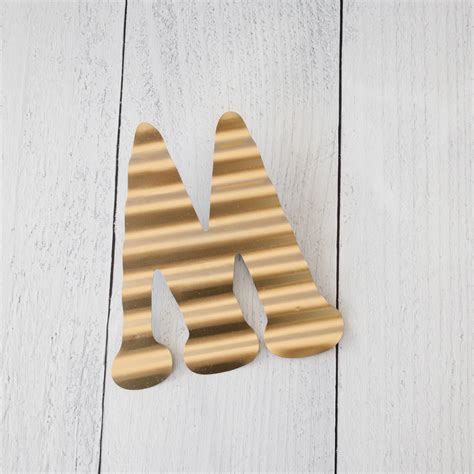 Gold Metal Monogram Letters One Simple Wreath