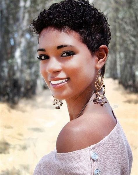 Let your ringlets create a buzz by getting a shaved pixie cut that also can frame your face structured curls are guaranteed to look really trendy and unusual. 28 Trendy Black Women Hairstyles for Short Hair - PoPular ...
