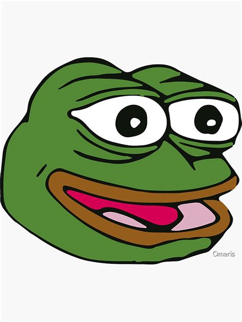 Sticker Pepe The Frog Meme Happy Fell Good Men Par Omeris Redbubble