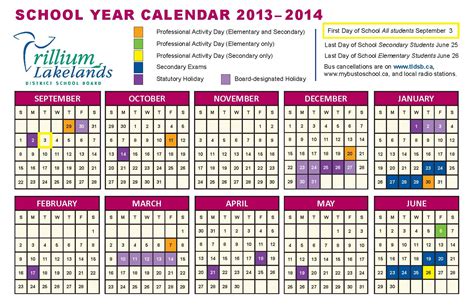 2013 2014 School Year Calendar Ie Weldon Secondary School