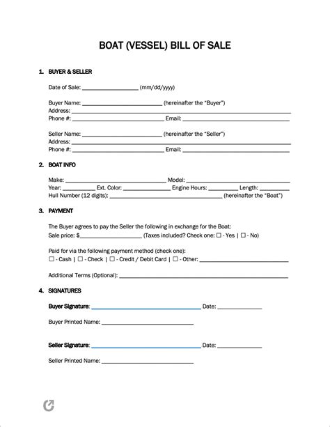 Free Boat Bill Of Sale Form Pdf Word Template Boat Bill Of Sale Form Bill Of Sale Template