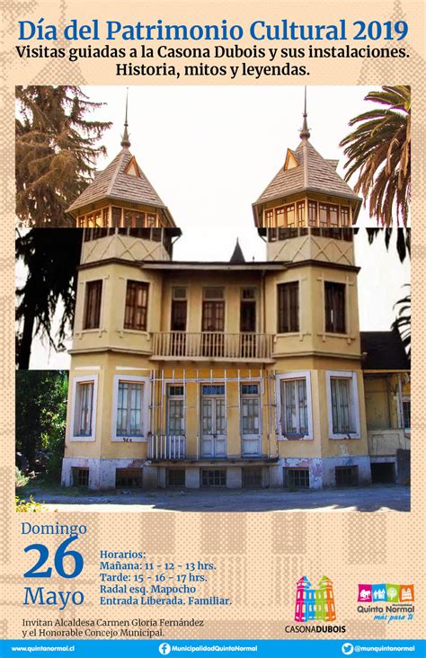 Esta costumbre se adoptó siguiendo la experiencia de otros países, como iniciativa que ayuda a difundir los valores nacionales. Municipalidad de Quinta Normal Día del Patrimonio Cultural ...