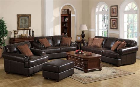 Real Leather Sofa And Loveseat Set Baci Living Room