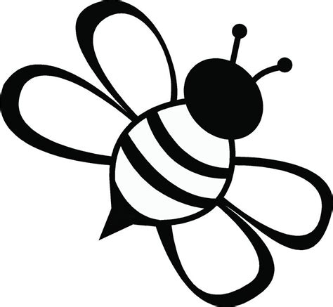 Line Drawing Simple Bee Bee Coloring Pages Bee Clipart Bee Drawing