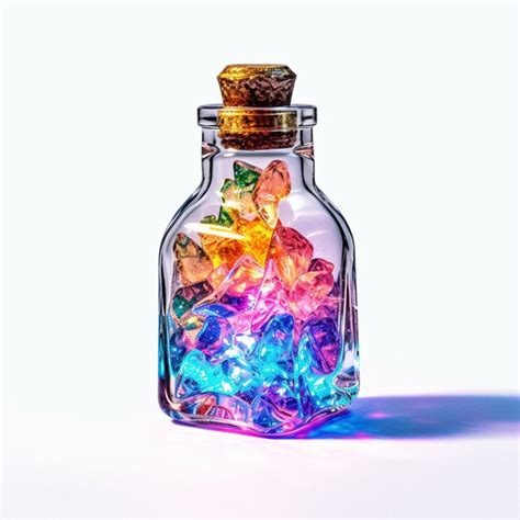 Premium Ai Image There Is A Glass Jar Filled With Colorful Candies