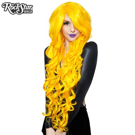 Cosplay Wigs Usa Curly 90cm36 Yellow 00378 Rockstar Wigs