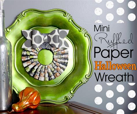 Mini Ruffled Paper Halloween Wreath The Scrap Shoppe
