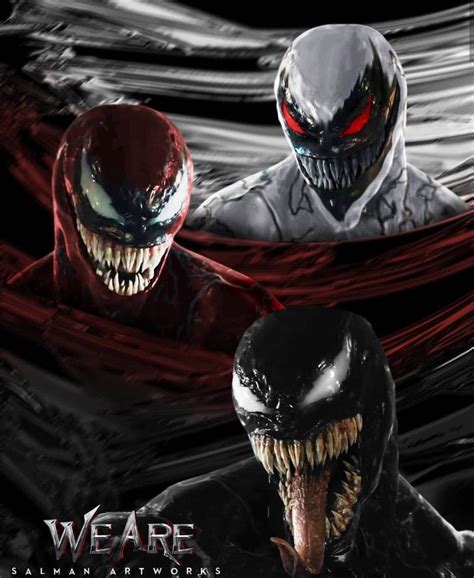 Venom Carnage And Anti Venom Spiderman Kunst Venom Spiderman Marvel