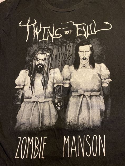 Rob Zombie Marilyn Manson Twins Of Evil T Shirt Medium Gem