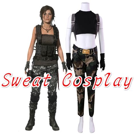 High Quality Game Tomb Raider Lara Croft Cosplay Costume Adult Women