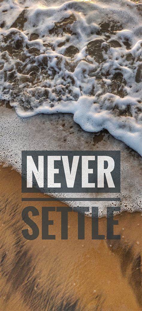 Oneplus Beach Never Settle Ocean Sand Hd Phone Wallpaper Peakpx