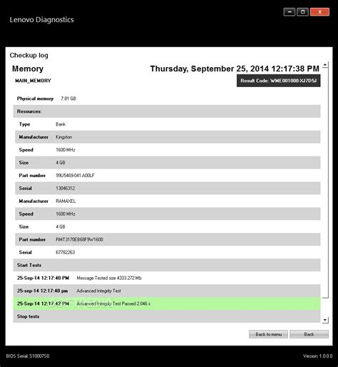 You can immediately schedule a test via our online booking tool. Lenovo Memory Quick Test Download