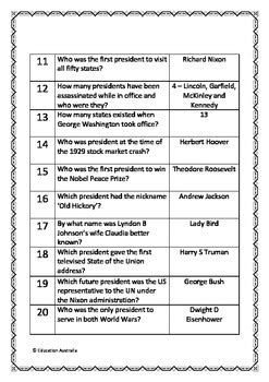There was something about the clampetts that millions of viewers just couldn't resist watching. US Presidents Trivia Questions / Quiz - 20 Questions With ...