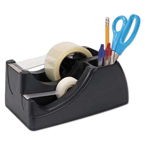Officemate OIC Recycled 2-In-1 Heavy Duty Tape Dispenser, Black (96690 ...