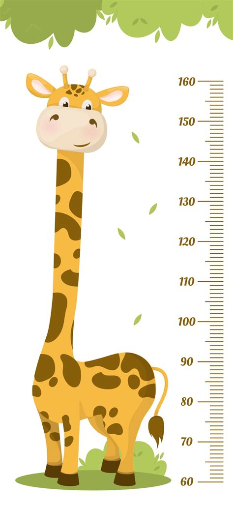 Kids Height Chart Child Height Meter For Kindergarten 2142861 Vector