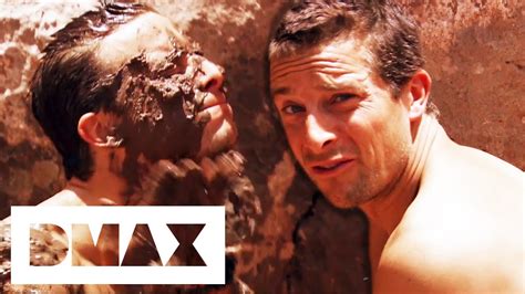 Bear Grylls Cools Off With A Mud Bath Bear Grylls Escape From Hell YouTube