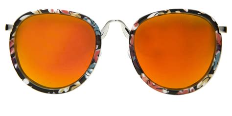 women s full frame mixed material mirror sunglasses