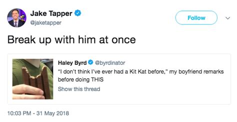 Jake Tapper Eating Kit Kats The Wrong Way Know Your Meme