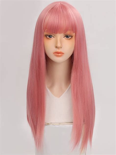 Long Straight Synthetic Wig With Bangs