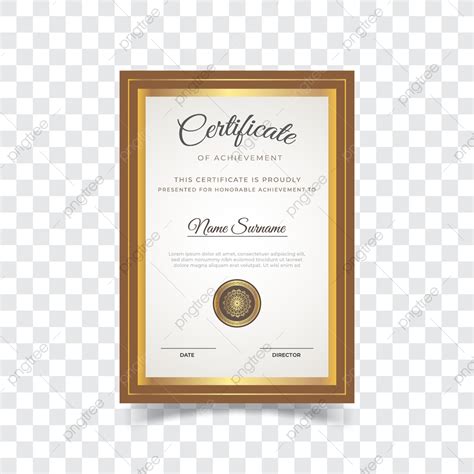Certificate Of Achievement Vintage Design Template Template Download On