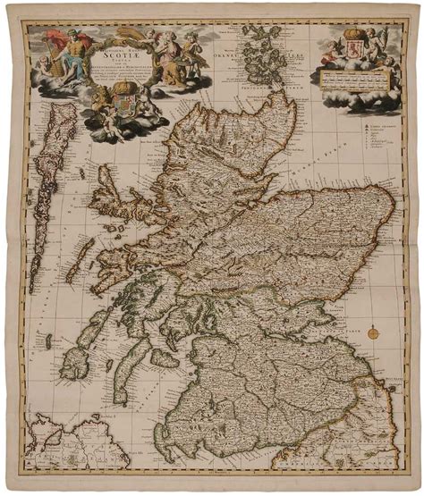 17th Century Map Of Scotland Exactissima Regni Scotiae Tabula
