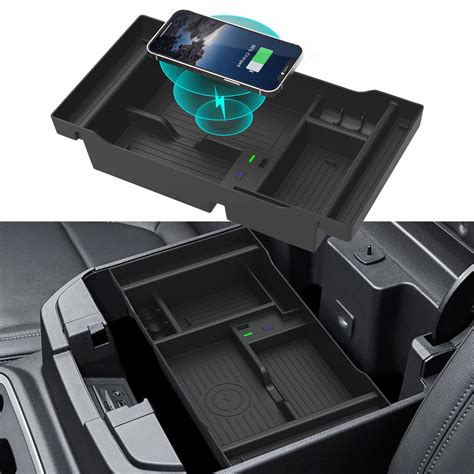 Carqiwireless Wireless Charger Center Console Organizer Tray For Chevy