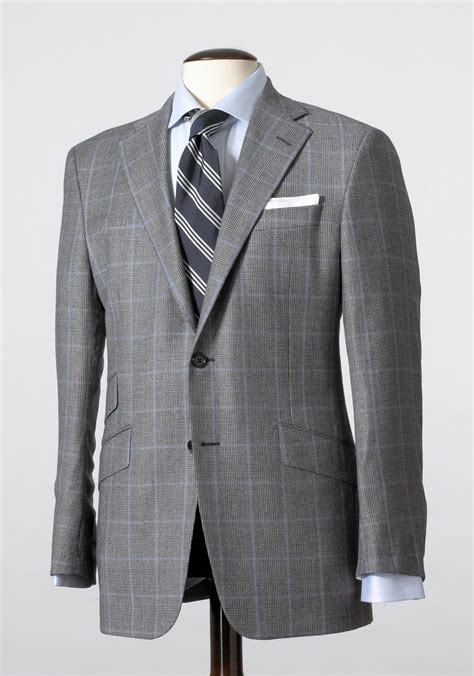 Mahogany Collection Charcoal Flannel Plaid Suit In Sale Tailored