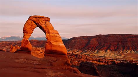 Sunset On Delicate Arch Arches National Park Ut 3840x2160 Oc R