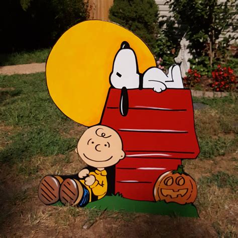 Peanuts Halloween Charlie Brown Yard Art Decorations Etsy