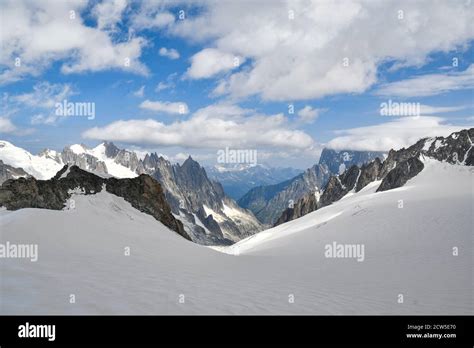 Mountain Summit Of The Mont Blanc Massif On The French Italian Border
